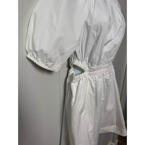 NWT Old Navy Women's White 100% Cotton Puff Sleeve Cut-Out Mini Dress Size Small - Picture 5 of 11